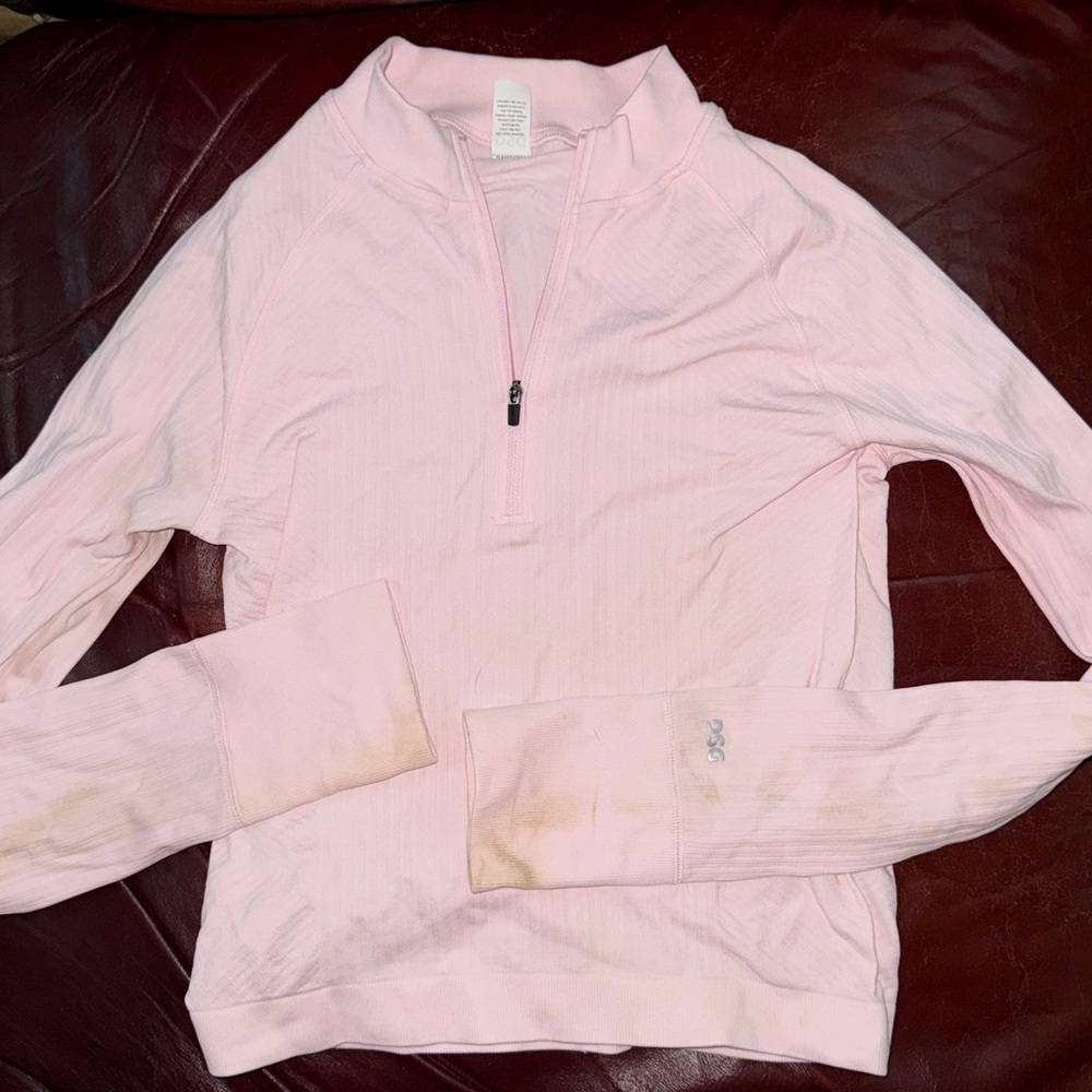 DSG Light Pink Quarter-Zip Top
